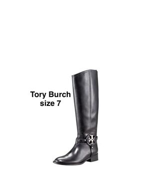 Tory Burch Aaden Black Riding Boots Size 7